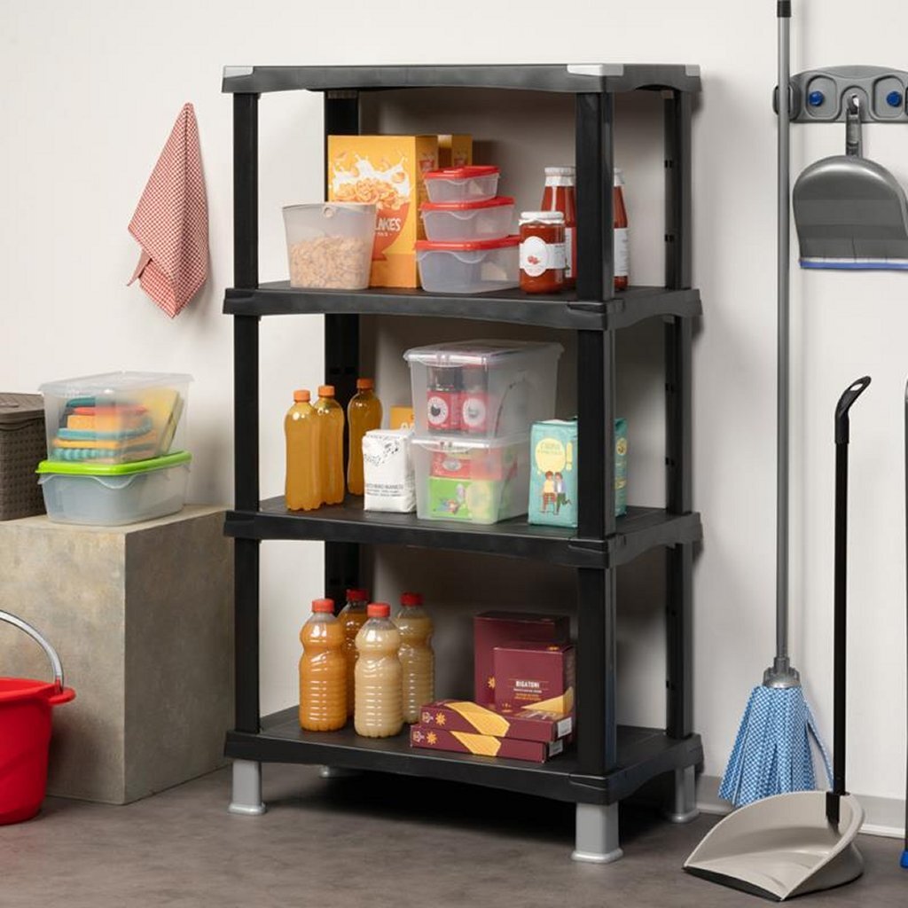 Système de stockage Bama Futuro 4 étagères 80x40x137 cm noir