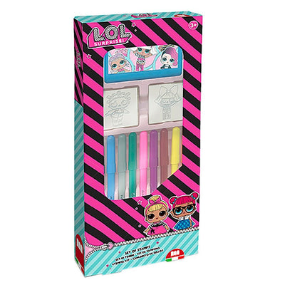 Ensemble de tampon surprise multiprint avec des stylos en feutre