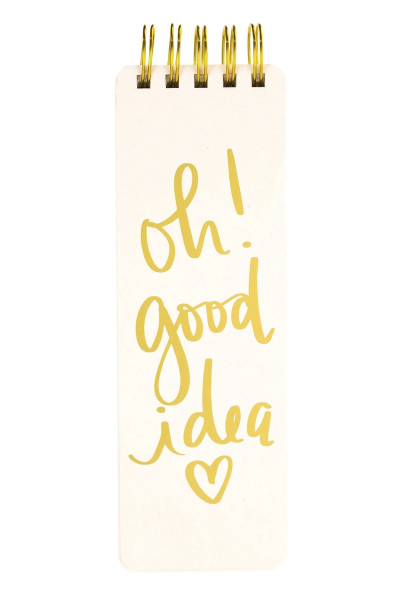 Bloc-notes Eccolo - spirale - beige - ligne - env. 8x23cm - ec-dl604