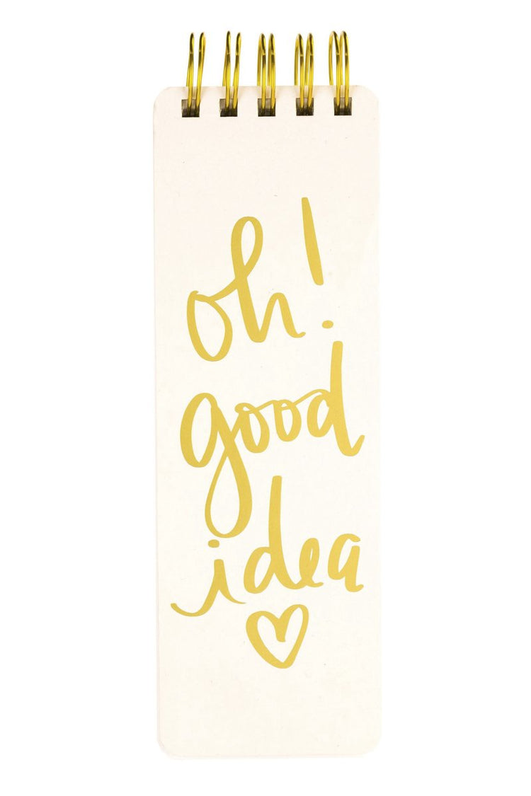 Bloc-notes Eccolo - spirale - beige - ligne - env. 8x23cm - ec-dl604