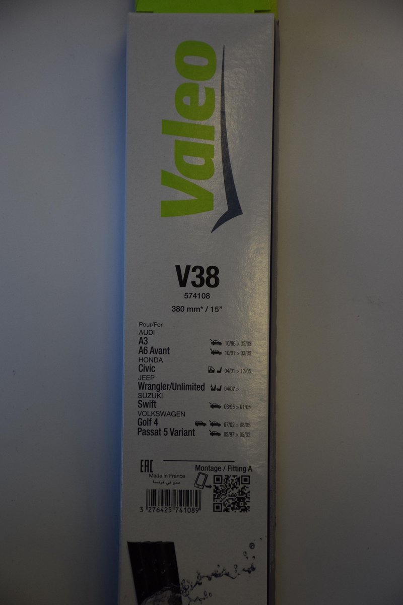 Essuie-glace avant Valeo silencio v38 1er