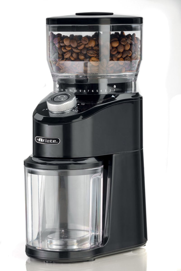 Ariete 3023 00 - moulin à café électrique - 200 watts - jusqu'à 200 grammes - 14 réglages de mouture - noir
