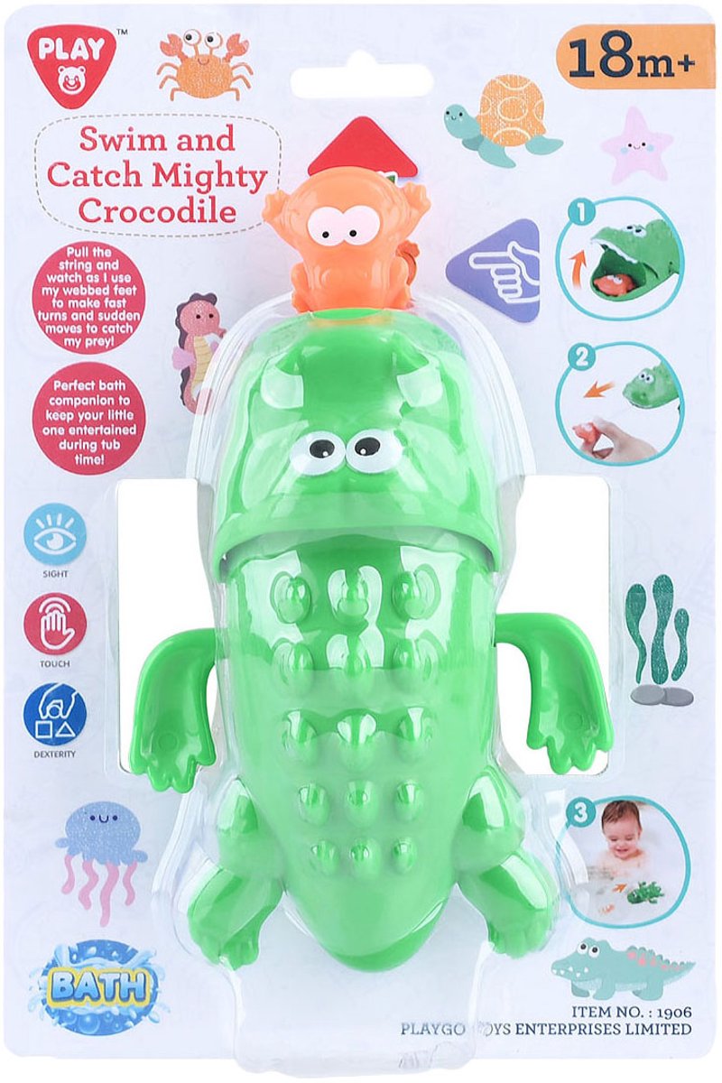 Jouez au jouet de bain nager et attraper des crocodiles, 2dlg.
