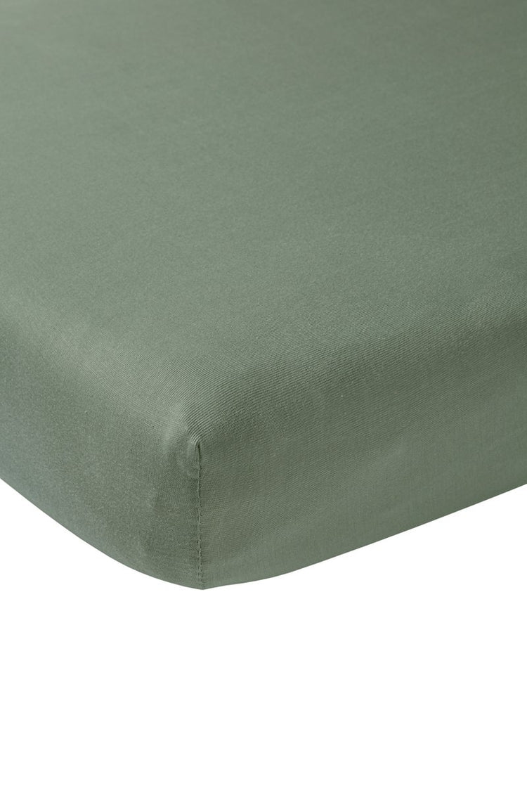 Drap-housse Meyco baby uni cododo - vert forêt - 50x90cm