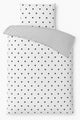 Vtwonen - housse de couette rayée love - simple - 140x200 220cm - blanc