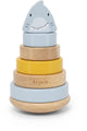Tour empilable en bois Trixie - mr. requin - jouet empilable en bois - jouets éducatifs - pour garçons filles - requin
