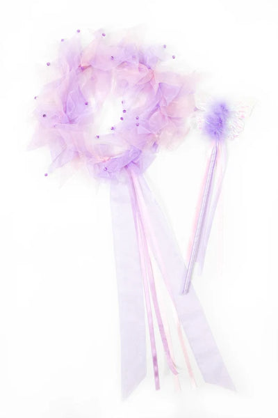 Petites aventures - ensemble de baguette magique halo de fées lilas