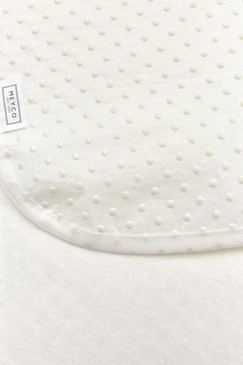 Meyco housse de matelas baby stud anti-dérapant berceau - blanc - 60x120cm