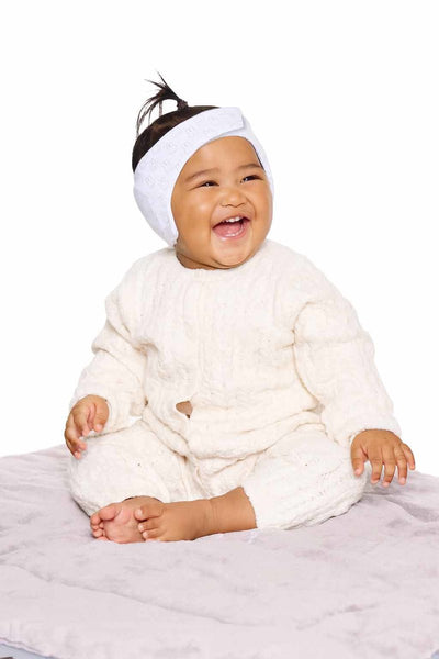 Dooky® Protection auditive bébé Dooky x Miffy - bandeau souple réglable - 6-12 mois - blanc - coton Oeko-Tex - léger confortable