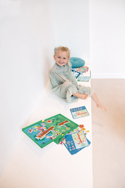 Jeu magnétique à gratter - plaisir de la ferme - 25,5x38x2cm - avec 20 défis et 2 niveaux - 4 ans