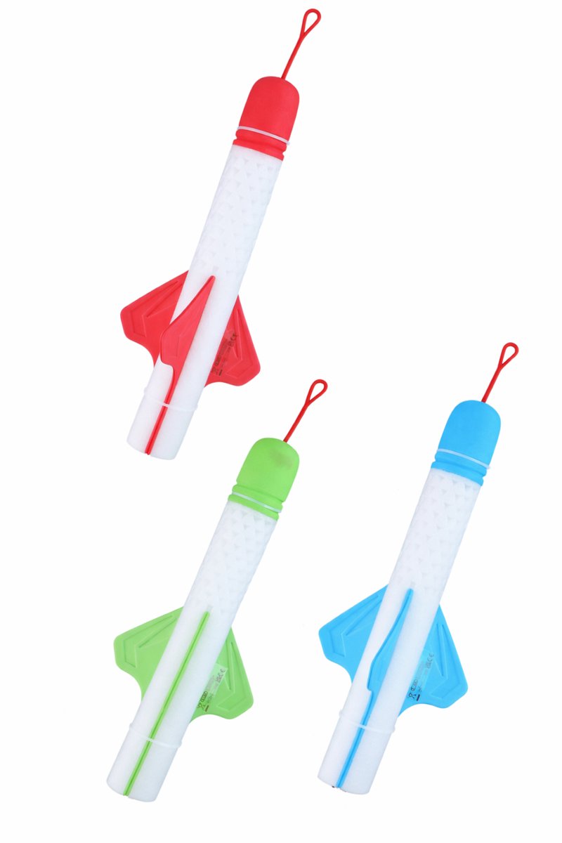 Lance-roquettes Eddy Toys - 37 cm - Set de lancement de fusée avec lumière - Fusée manuelle pour jouer en extérieur - 1 couleur aléatoire
