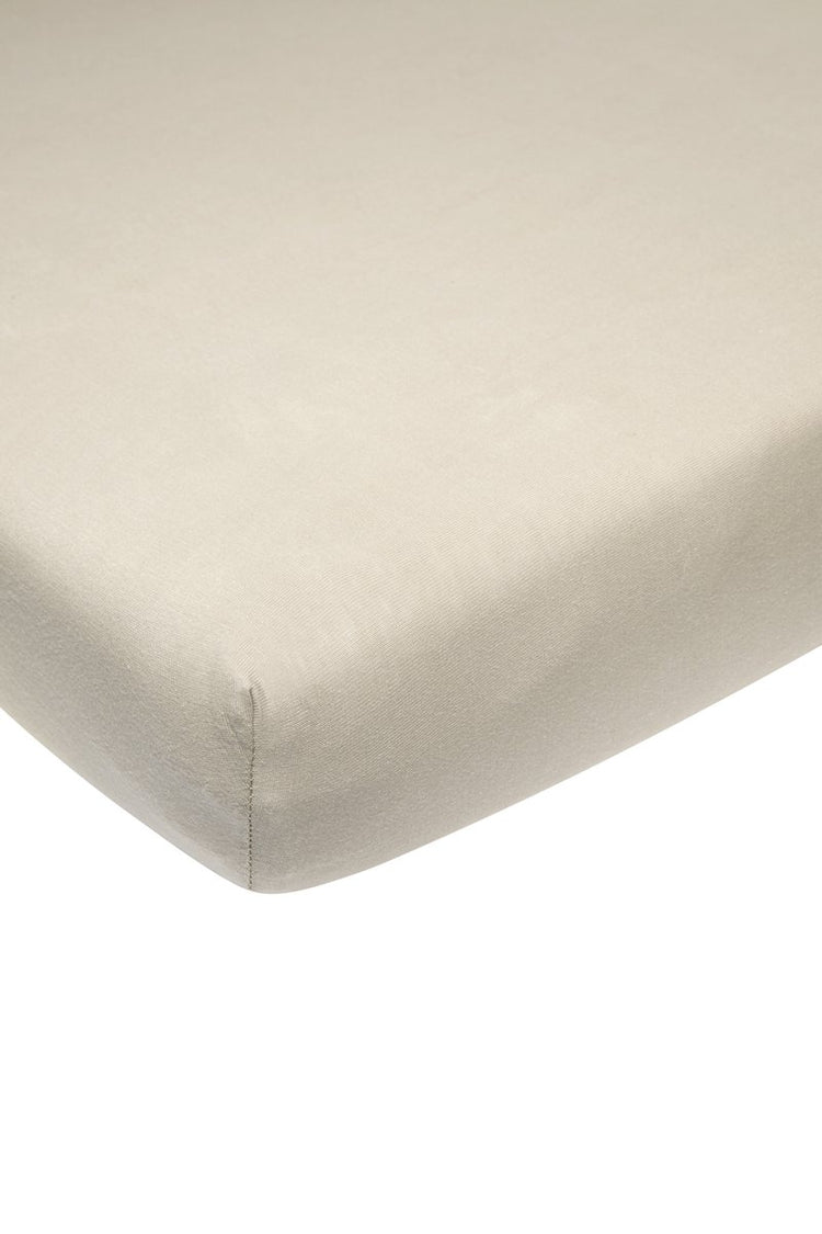 Meyco baby uni drap-housse matelas pour parc - sable - 75x95cm