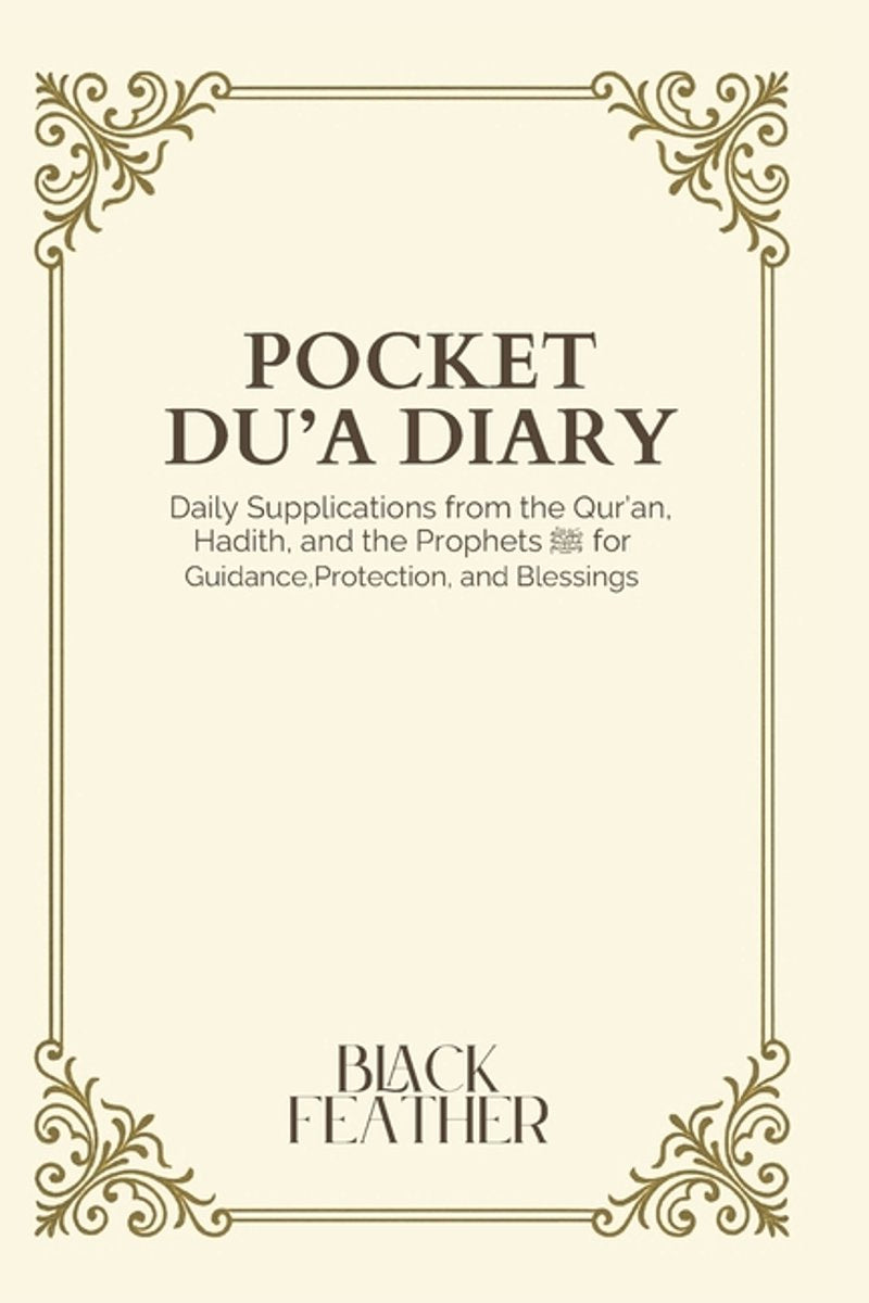 agenda du'a de poche en plumes noires - agenda