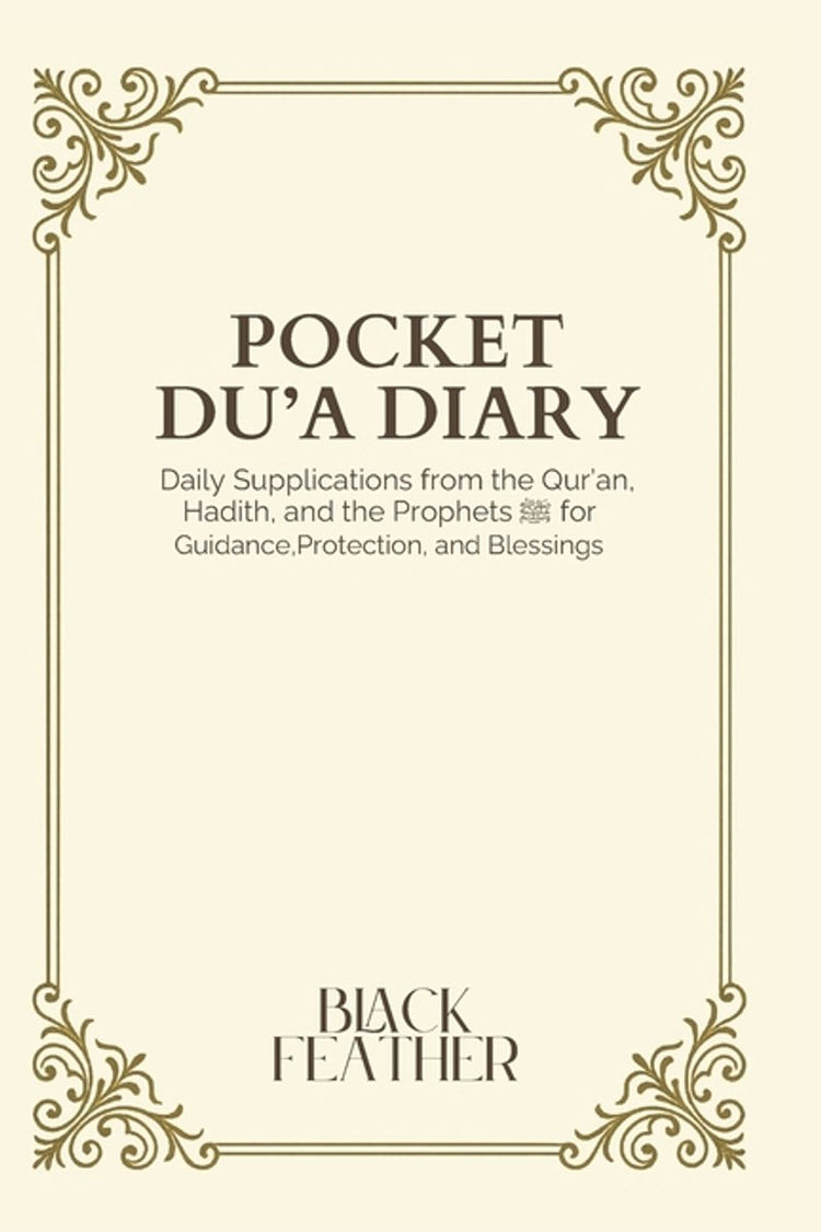 agenda du'a de poche en plumes noires - agenda