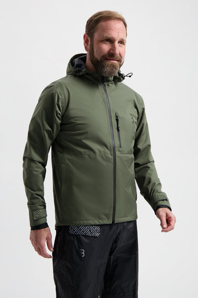 Bbb Cycling Rainshield Explorer Veste de cyclisme - Veste de cyclisme hydrofuge pour hommes et femmes - Veste de cyclisme de banlieue - Vert olive - Taille M - BBW-450