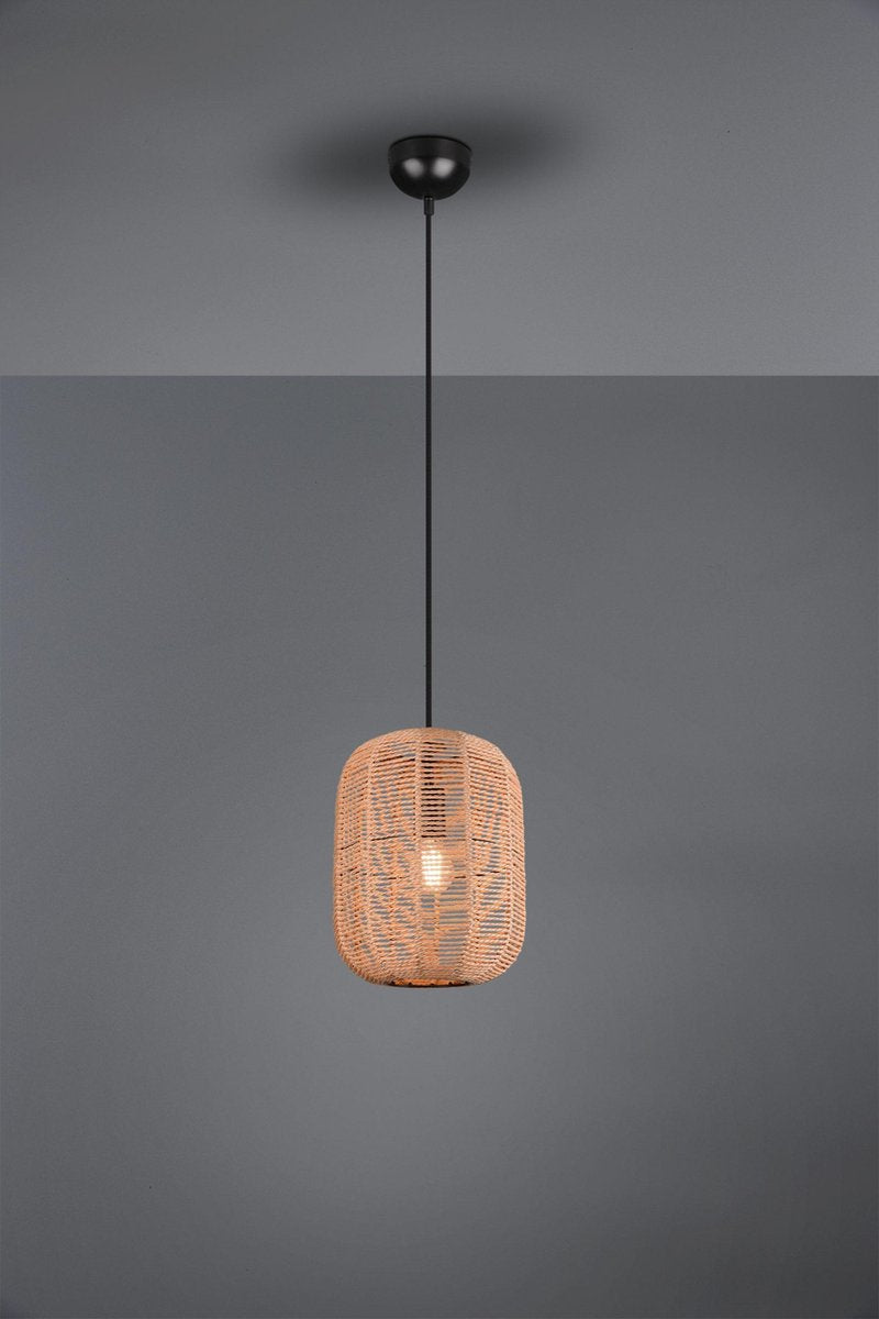 Trio runa - lampe suspendue - noir mat - excl. 1x e27 40w