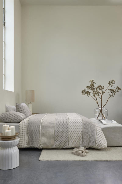 Housse de couette cordes Riviera maison - simple - 140x200 220 - taupe