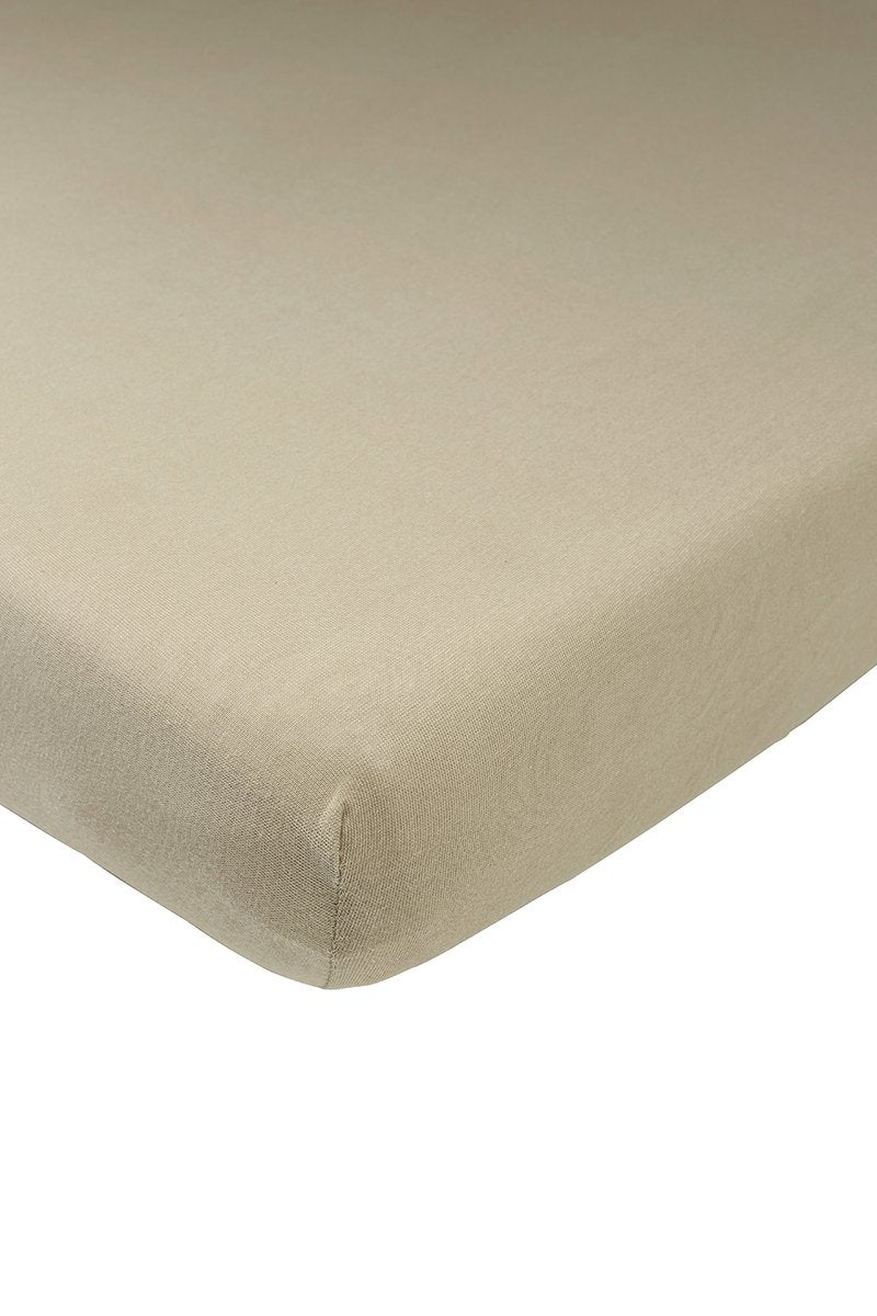 Meyco baby uni drap-housse matelas pour parc - taupe - 75x95cm
