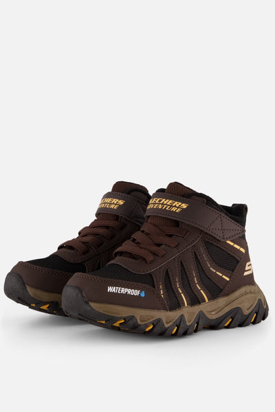 Skechers robuste ranger - bottes de randonnée pour garçons storm trail - noir marron jaune
