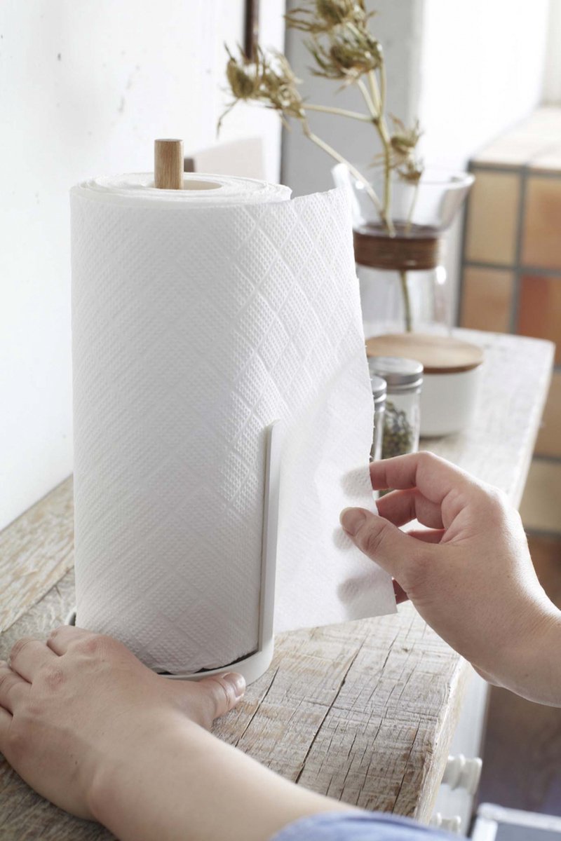 Porte-rouleau de cuisine Yamazaki - tosca - blanc