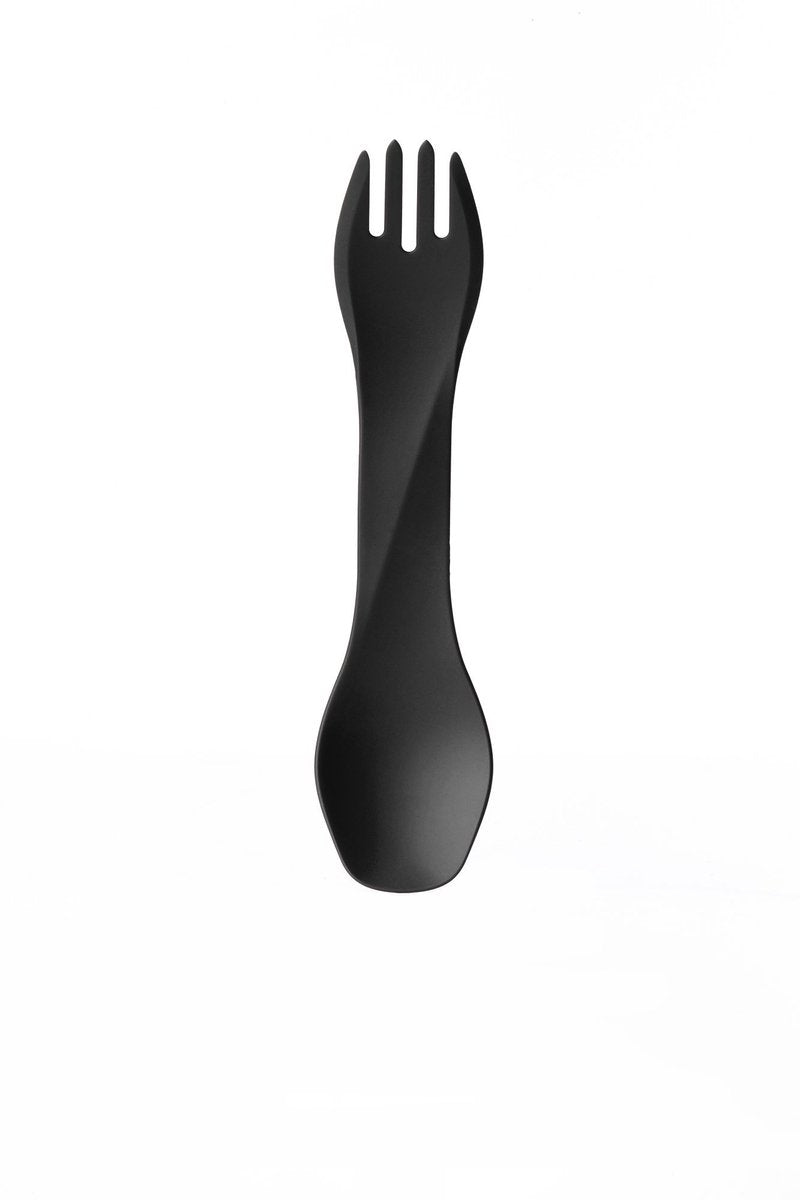 Équipement humain - gobites bio - réutilisable - couverts - spork - noir - couverts de camping