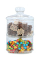 Alpina kitchen home alpina pot de rangement bonbonnière - verre - 2 couches - 16 x 28 cm - pot de rangement pot de bonbons