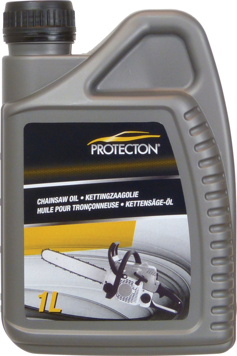 Huile pour tronçonneuse Protecton - pour protéger et lubrifier la chaîne de tronçonneuse - pour tronçonneuses électriques et à essence - fortement adhésive - empêche l'effet de projection - 1 litre