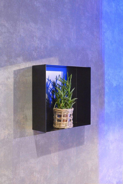Niche à encastrer Looox color box - 30x30x10cm - acier inoxydable noir mat