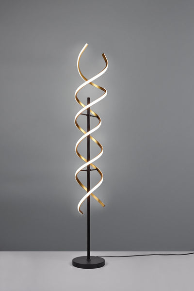 Séquence Trio - lampadaire - laiton mat - incl. 1x SMD 32 W - variateur intégré - variateur à capteur - couleur de lumière réglable - fonction mémoire
