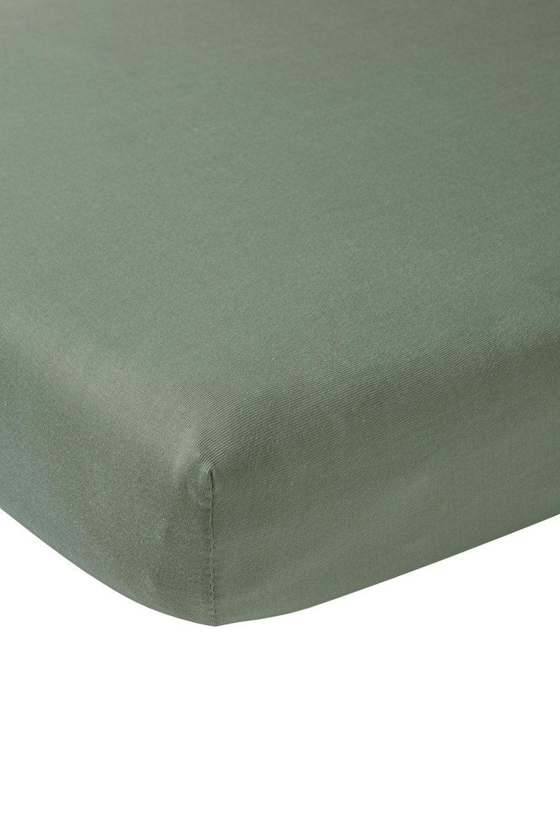 Drap-housse Meyco bébé uni - vert forêt - 60x120cm