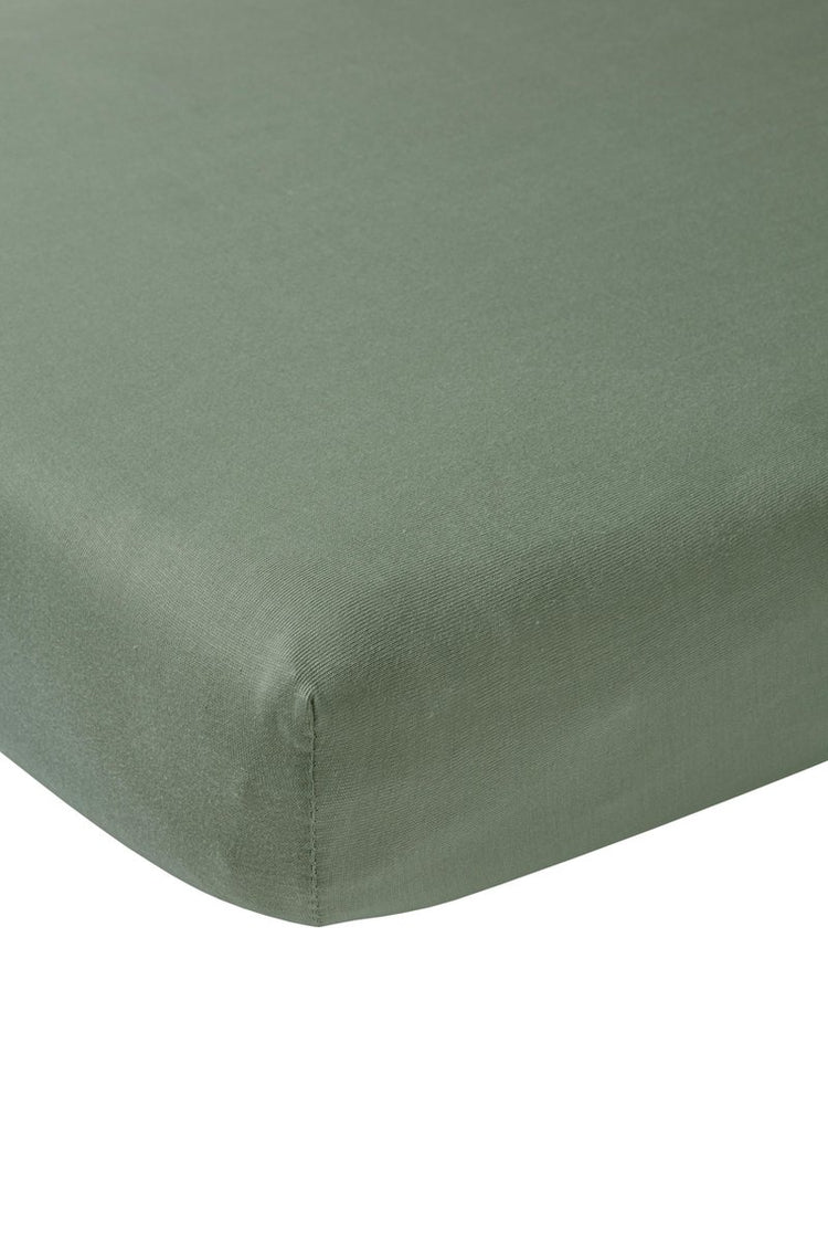 Drap-housse Meyco bébé uni - vert forêt - 60x120cm