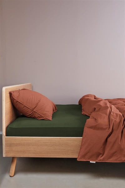 Jersey Beddinghouse - drap-housse surmatelas fendu - 180x200 220 - vert foncé