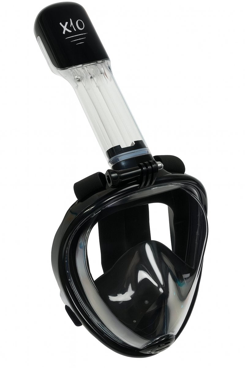 Masque de plongée X10 - lunettes de plongée - tuba - ensemble de tuba - masque complet - adultes - noir - s m