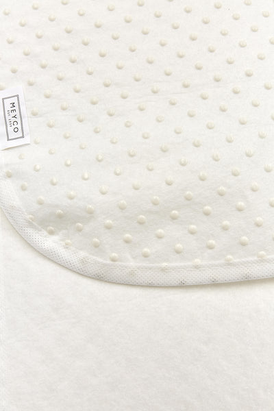 Meyco housse de matelas bébé à crampons antidérapant lit junior - blanc - 70x140cm