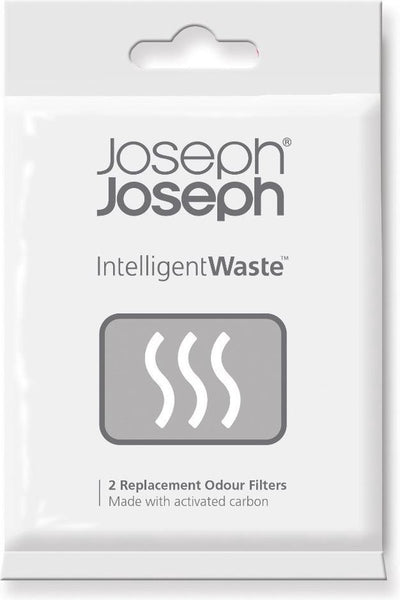 Joseph Joseph filtres à odeurs de remplacement déchets intelligents - filtres à charbon actif pour systèmes de déchets totem et titan stack - paquet de 2