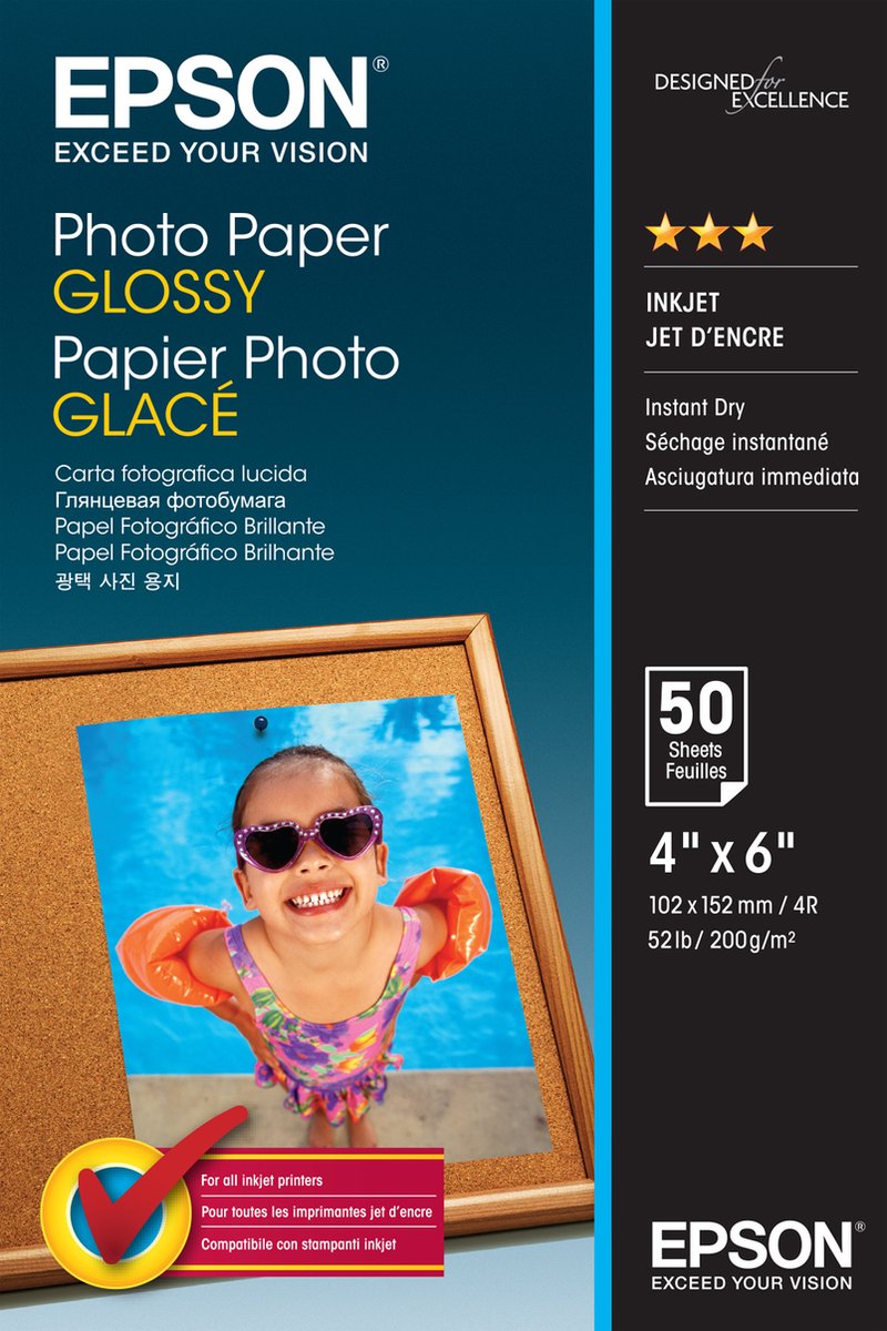 Epson Photo Paper Glossy 10x15cm 50 feuilles