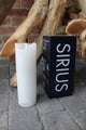 Bougie Sirius Sara rechargeable blanche diam 5cm x h 15cm
