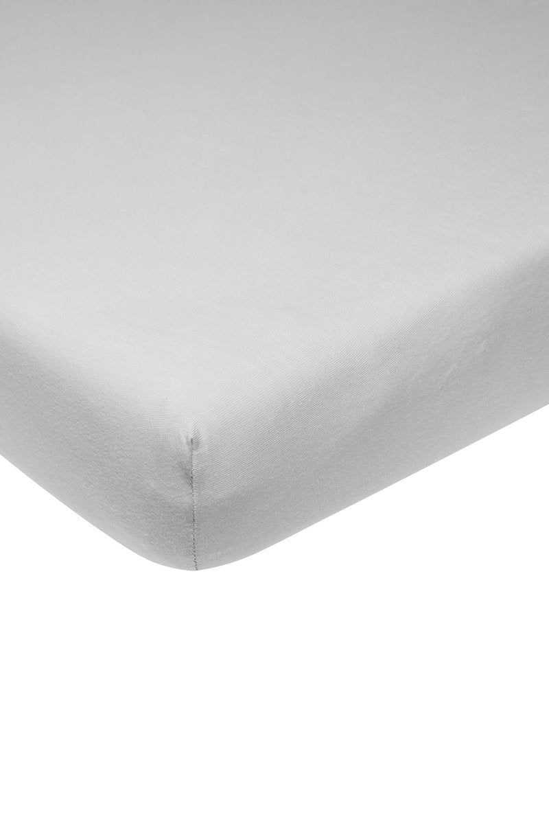 Meyco baby uni drap-housse lit junior - gris clair - 70x140 150cm