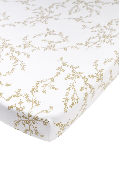 Drap-housse matelas pour parc bébé Meyco branches bébé - sable - 75x95cm