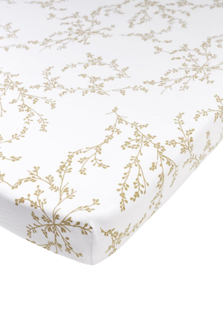 Drap-housse matelas pour parc bébé Meyco branches bébé - sable - 75x95cm