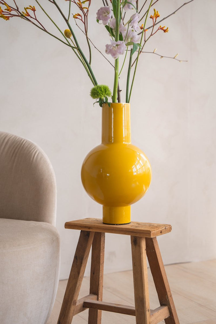 Pip studio - vase - jaune ocre - fer - 24x40cm