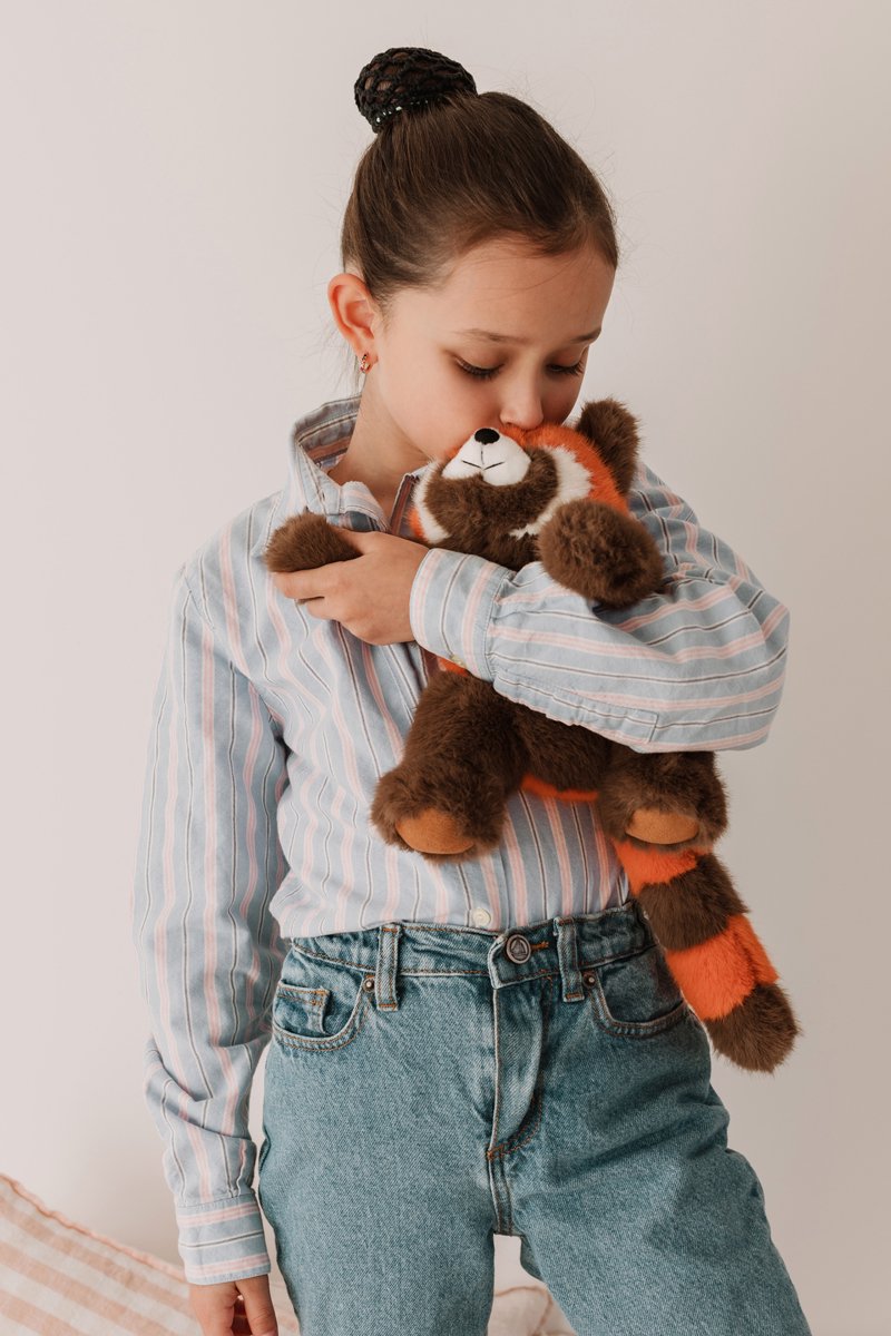 Peluche One Love - Panda roux rouillé - 43cm - orange et marron - 0 ans
