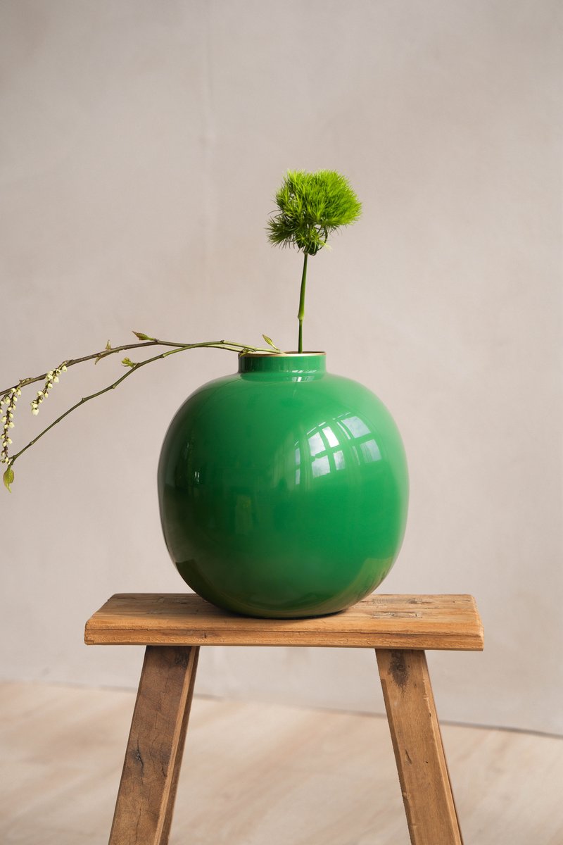 Pip studio - vase - vert - fer - 23x23cm