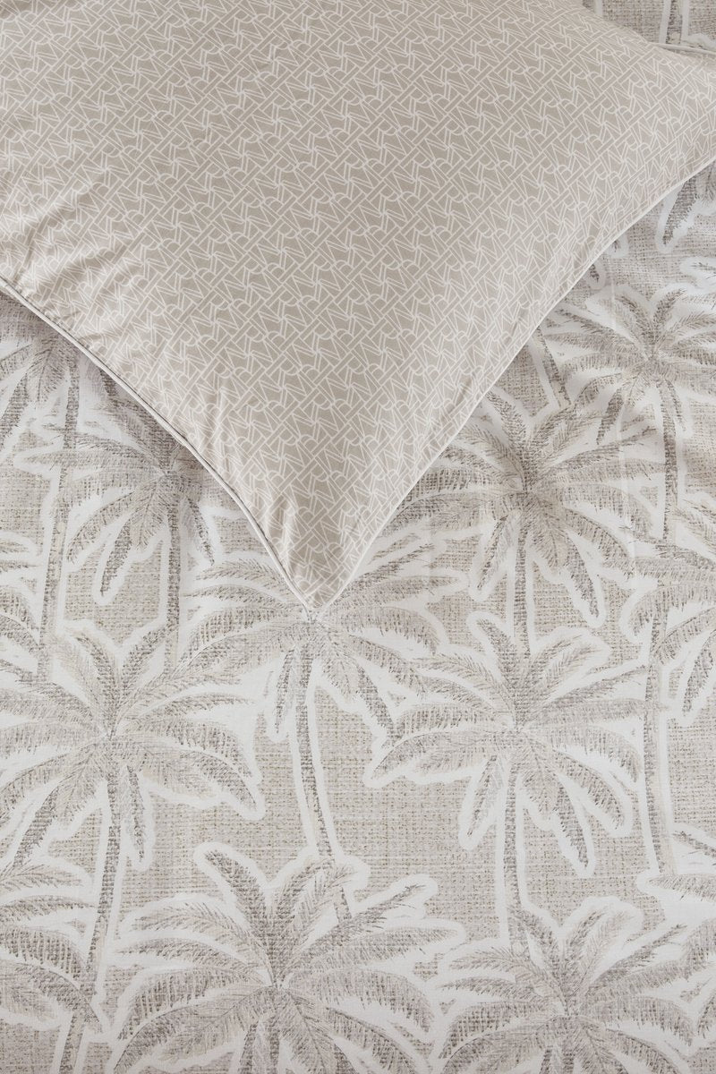 Riviera maison rivièra maison palm paradise housse de couette - lits jumeaux - 240 x 200 220 cm - sable