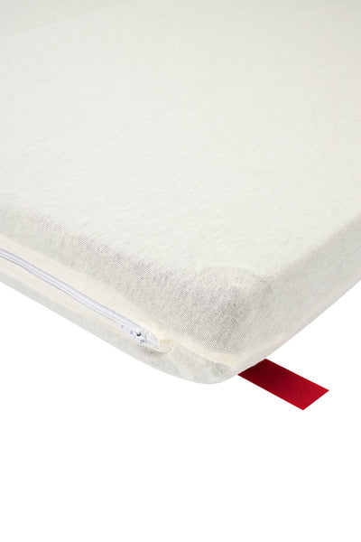Housse de matelas pour lit de camping Meyco baby uni - blanc cassé - 60x120cm