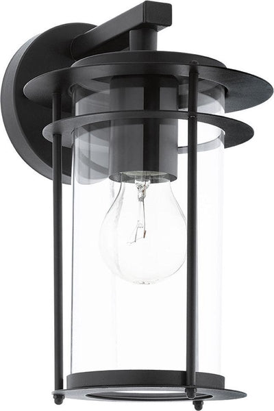 Eglo valdeo - éclairage extérieur - ip44 - applique - 1 lumière - noir - clair