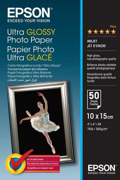 Epson c13s041943bh papier photo ultra - 10x15cm