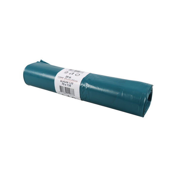 Powersterko sac poubelle LDPE bleu 90x110cm 70my (1 rouleau de 10 pièces)
