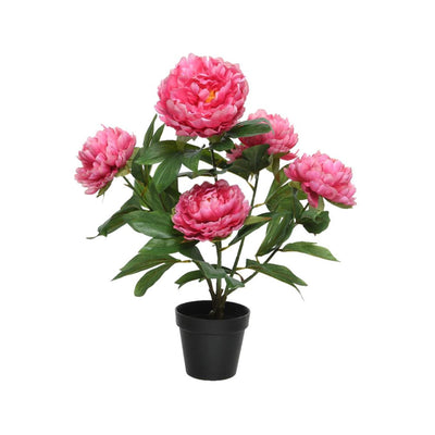 Decoris plante artificielle pivoine h57cm fuchsia