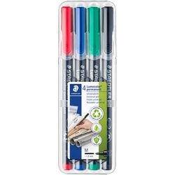 Marqueur permanent ohp staedler lumucolor 317 pack assorti 4 pièces